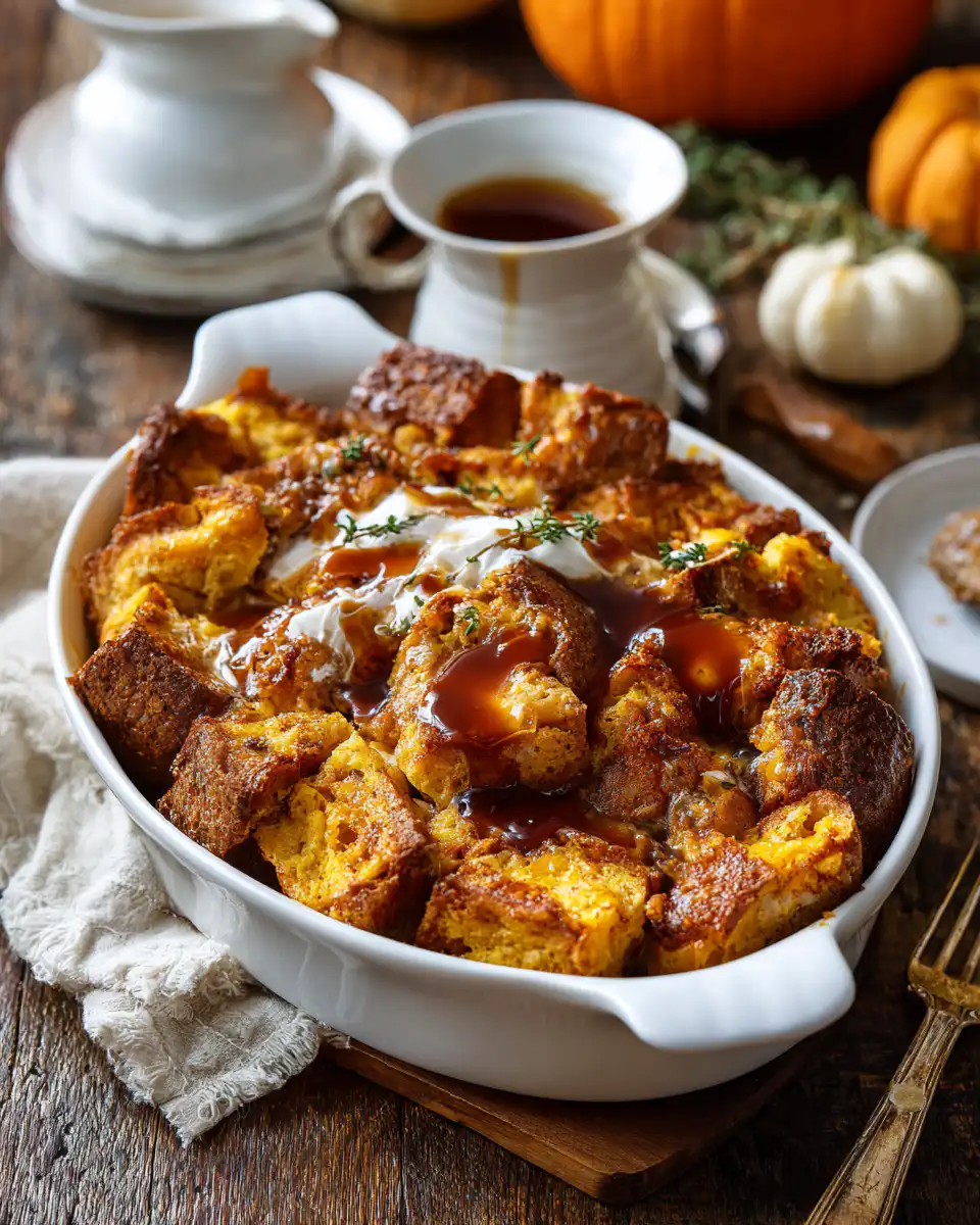 Pumpkin French Toast Casserole