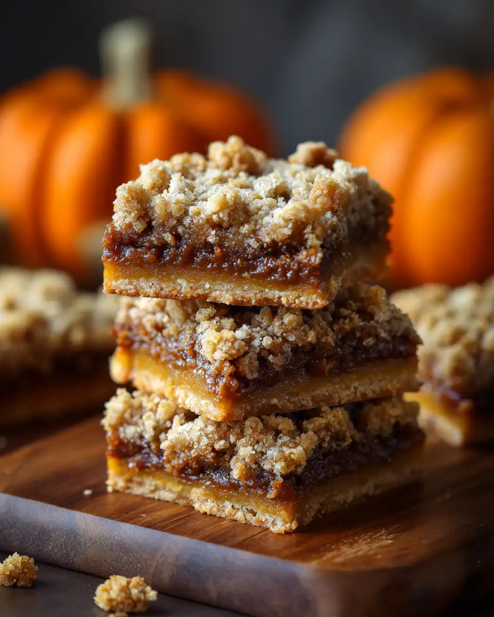 Pumpkin Pie Crumble Bars
