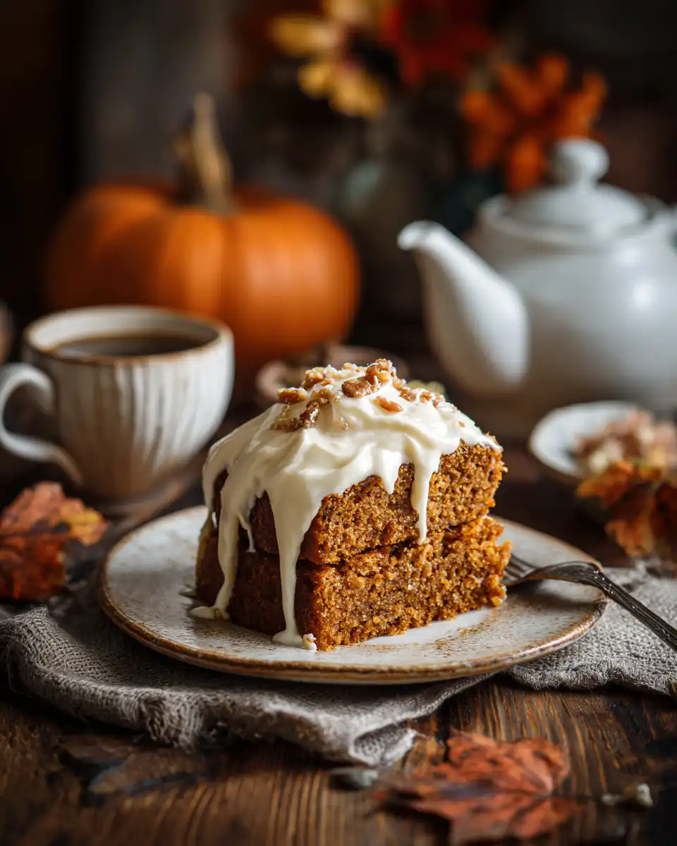 Pumpkin Spice Cake with Cream Cheese Frosting