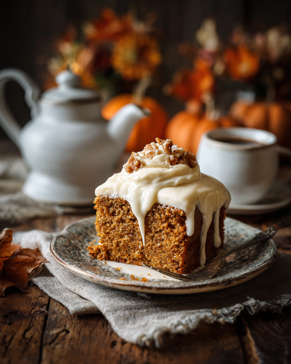 Pumpkin Spice Cake with Cream Cheese Frosting