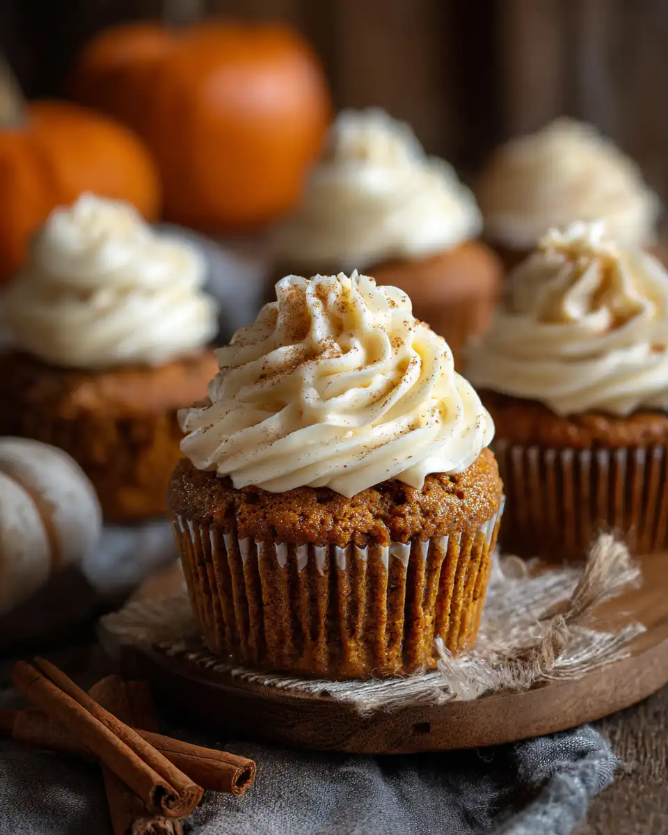 Pumpkin Spice Cupcakes with Cream Cheese Frosting