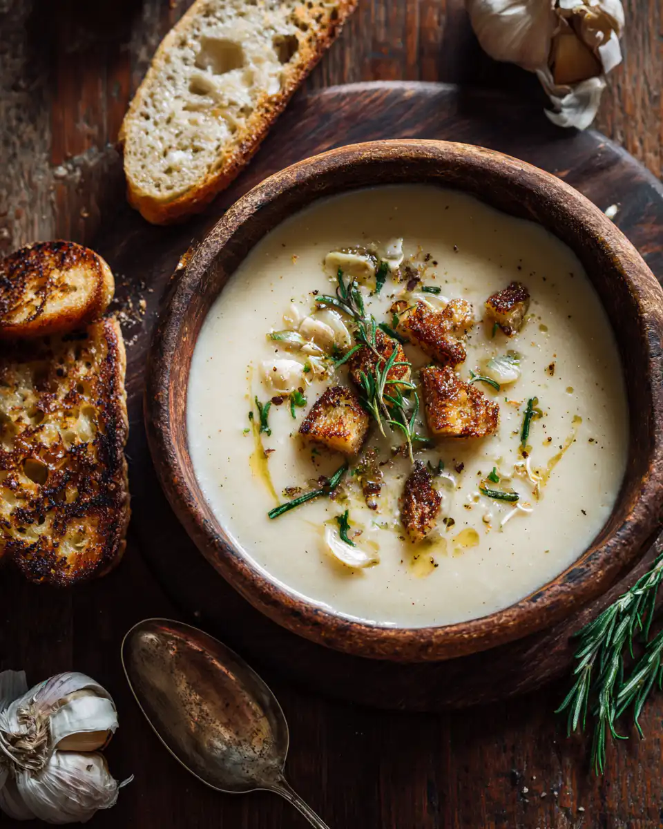 Roasted Garlic Potato Soup