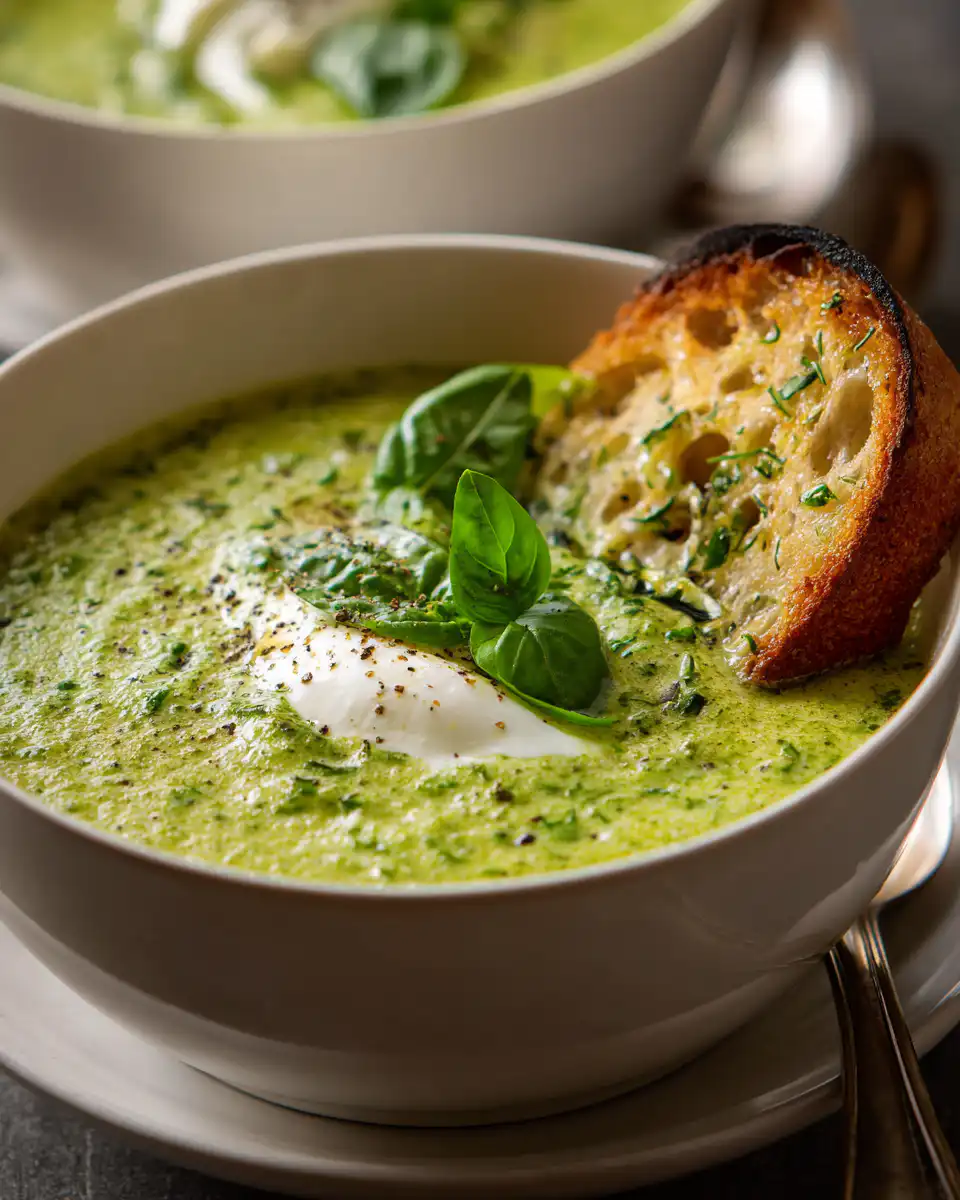 Summery Zucchini-Basil Soup