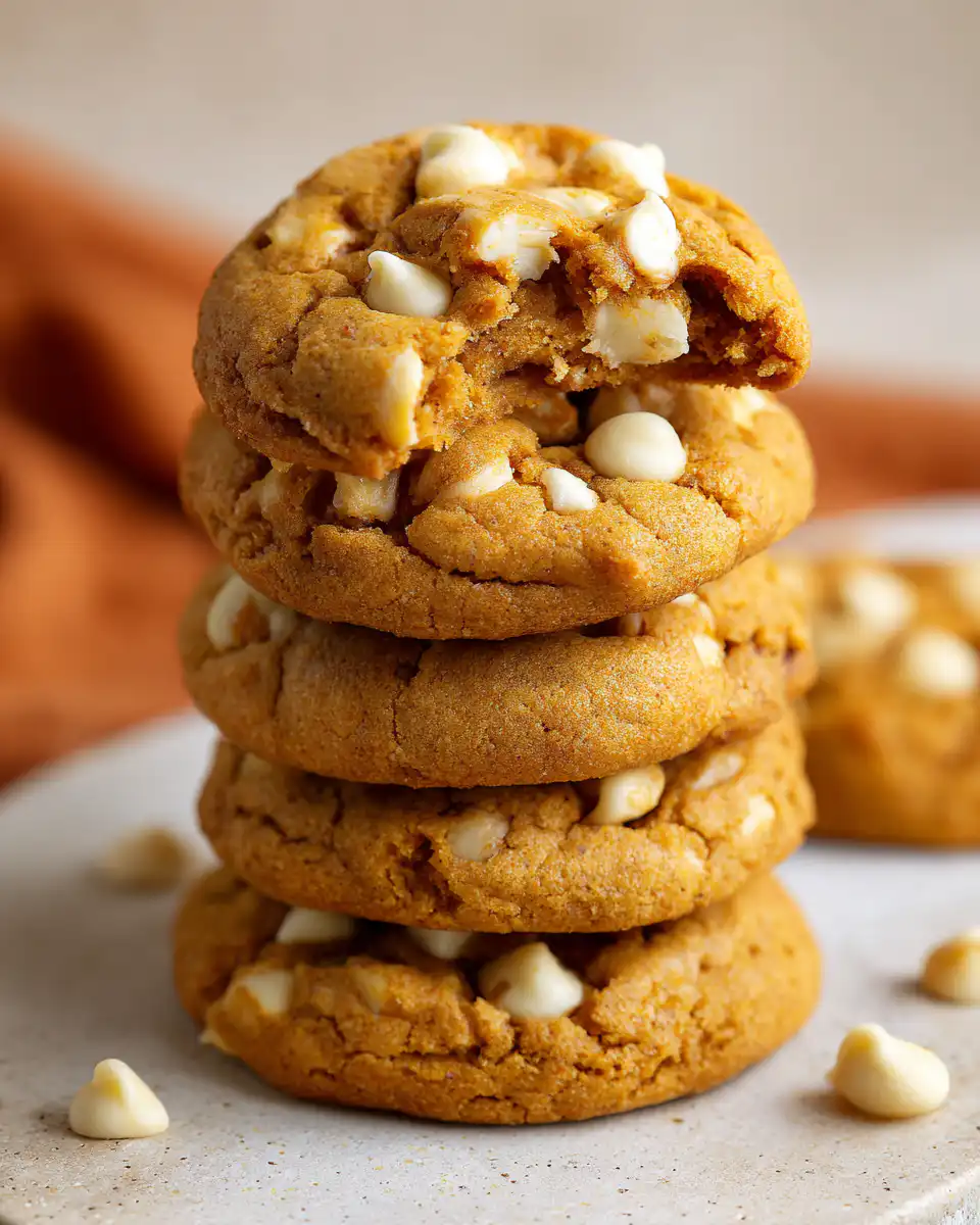 White Chocolate Pumpkin Spice Cookies