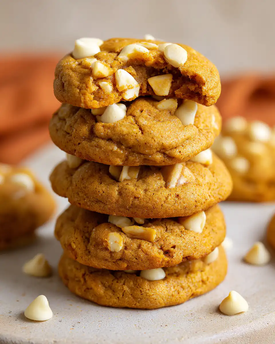 White Chocolate Pumpkin Spice Cookies