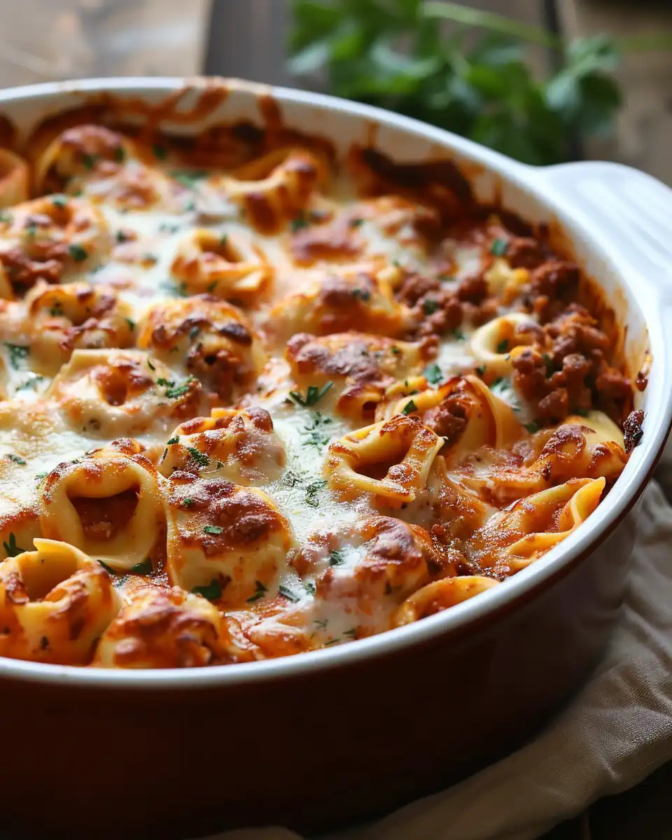 Beefy Tortellini Bake
