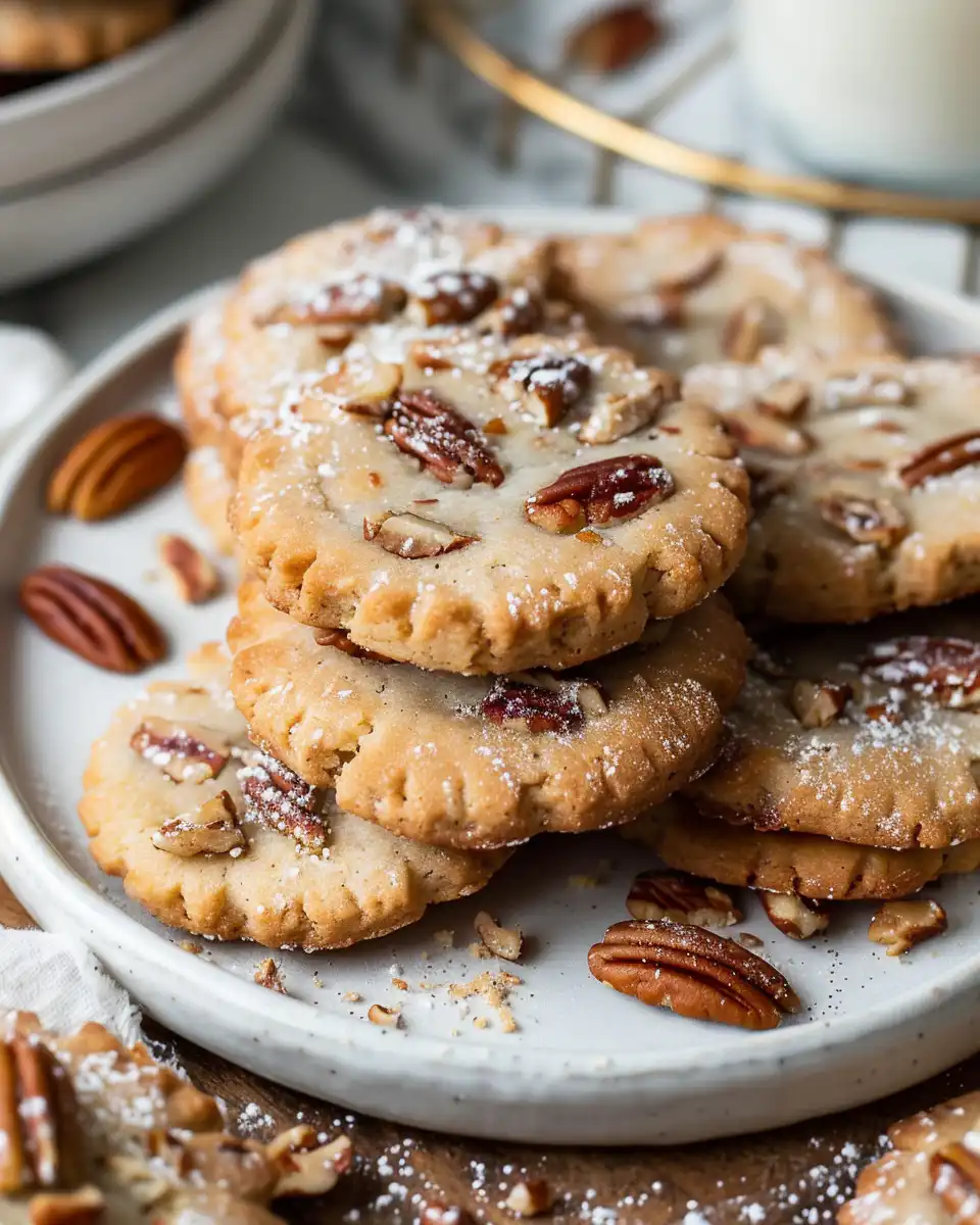 Butter Pecan Shortbread Cookies