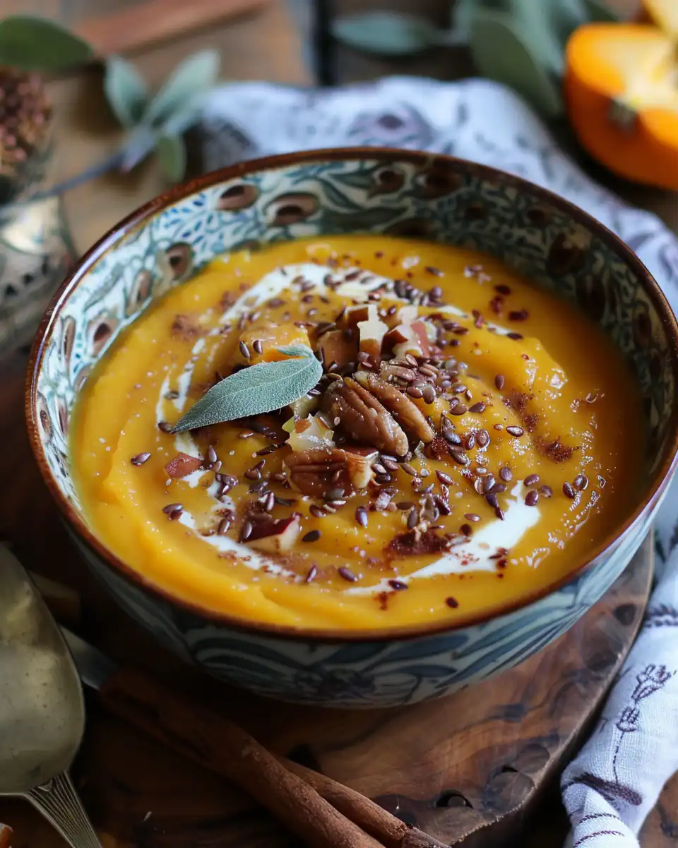 Butternut Squash Soup with Apple & Cinnamon