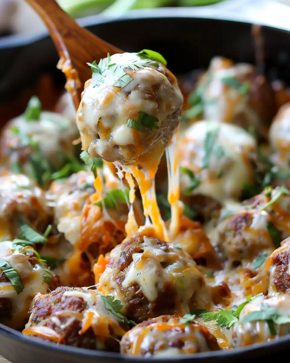 Cheesy French Onion Meatballs