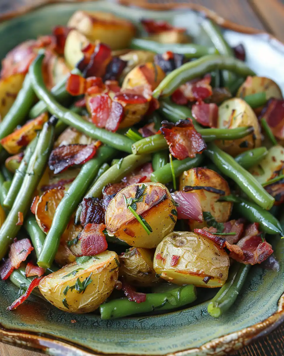 Country Ranch Green Beans and Potatoes with Bacon