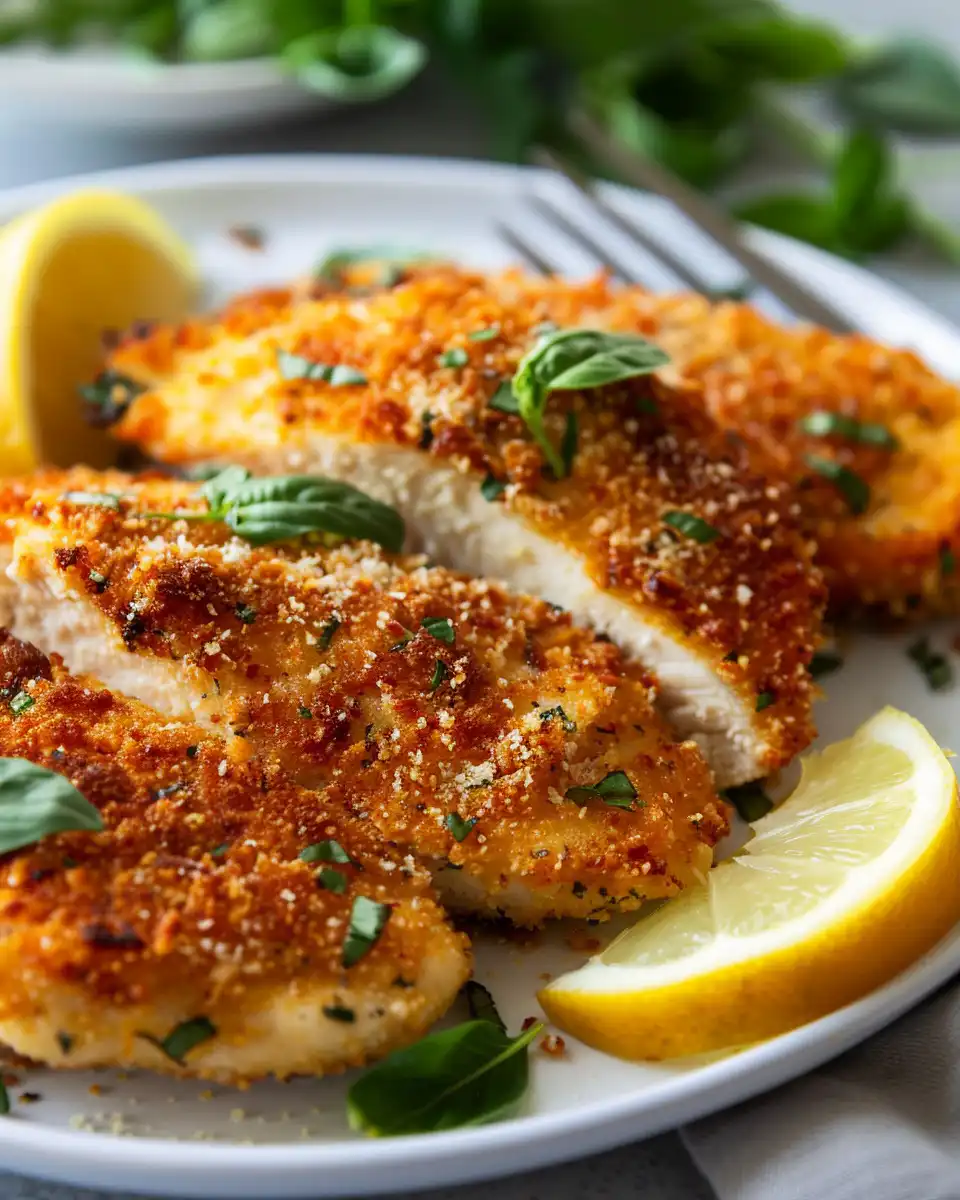 Crispy Parmesan Crusted Chicken Breast