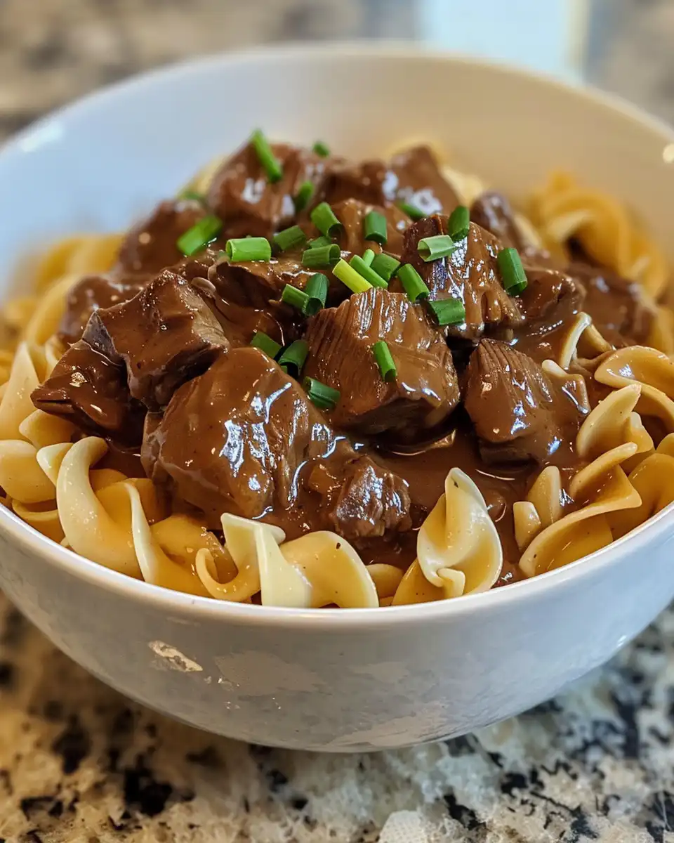 Crockpot Beef Tips And Noodles