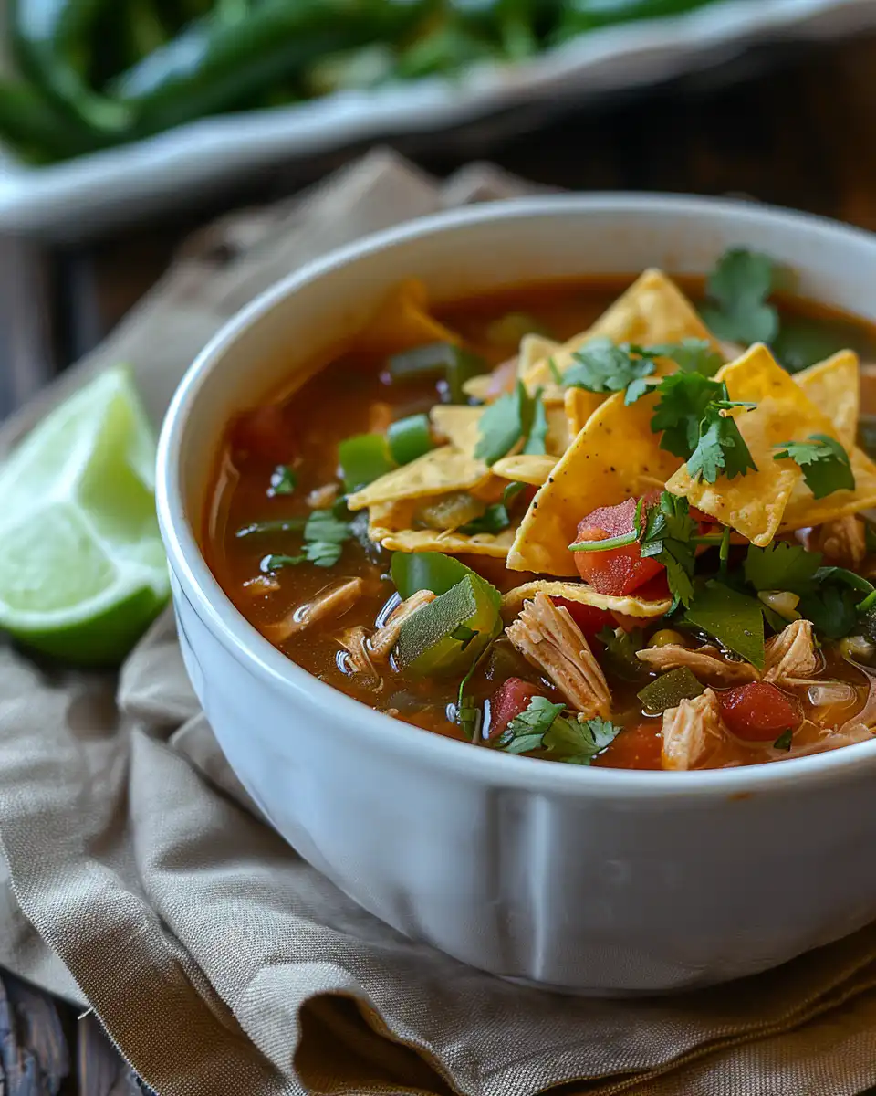 Crockpot Chicken Tortilla Soup