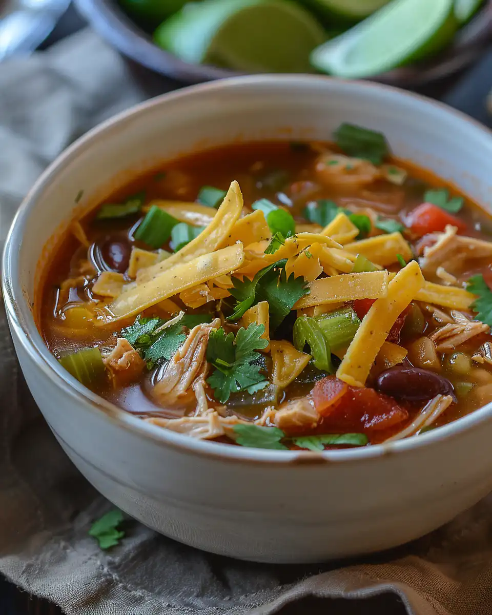 Crockpot Chicken Tortilla Soup
