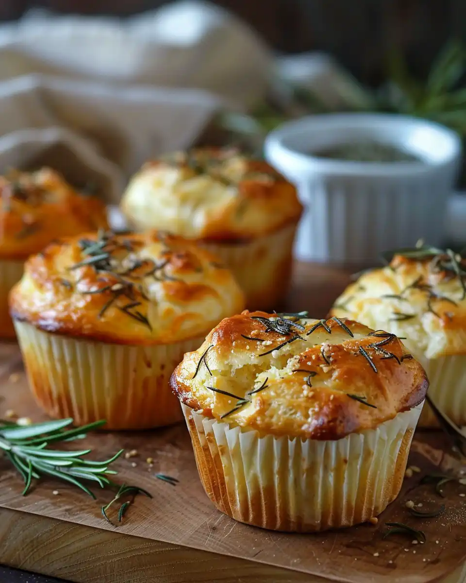 Crust Garlic Rosemary Focaccia Muffins