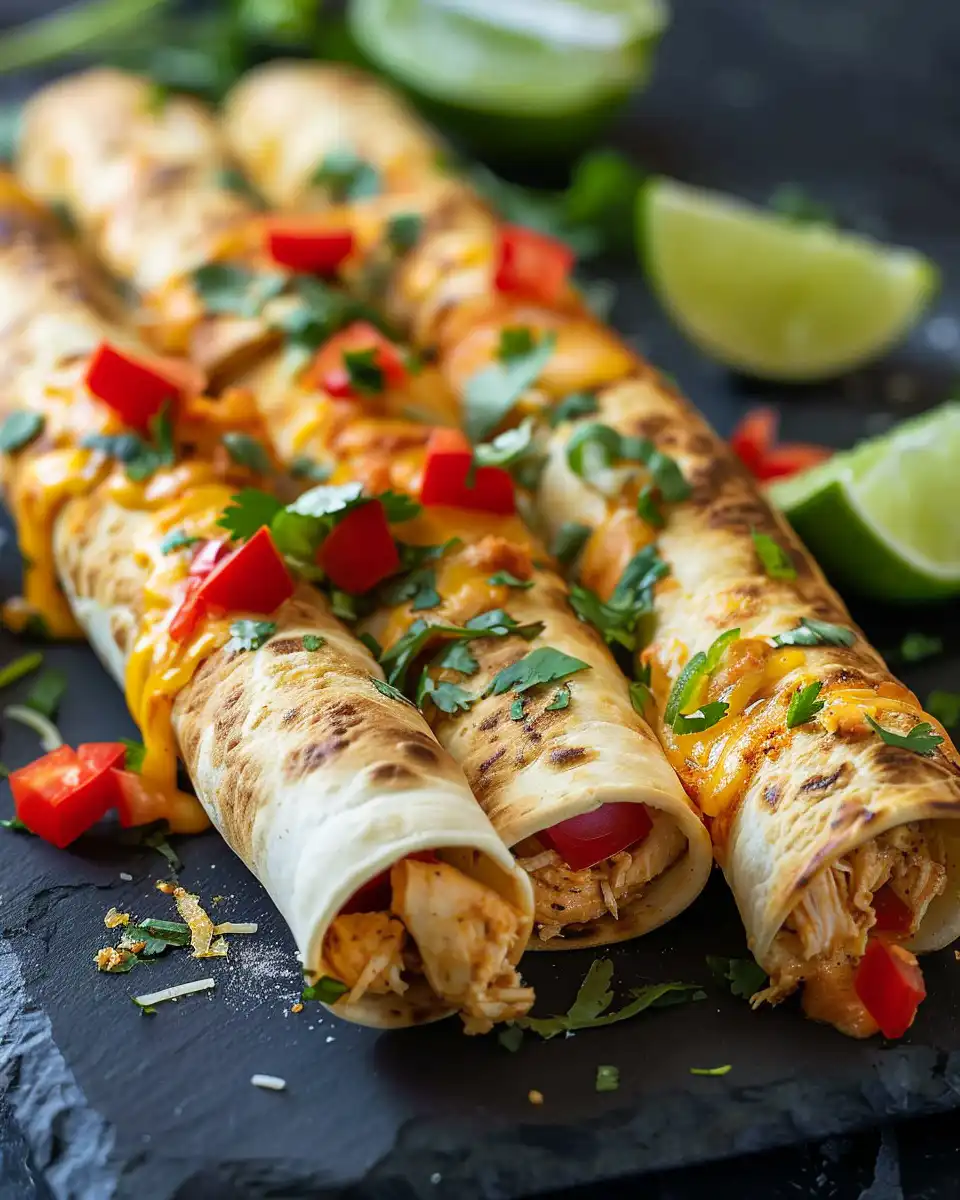 Easy Creamy Chicken Taquitos