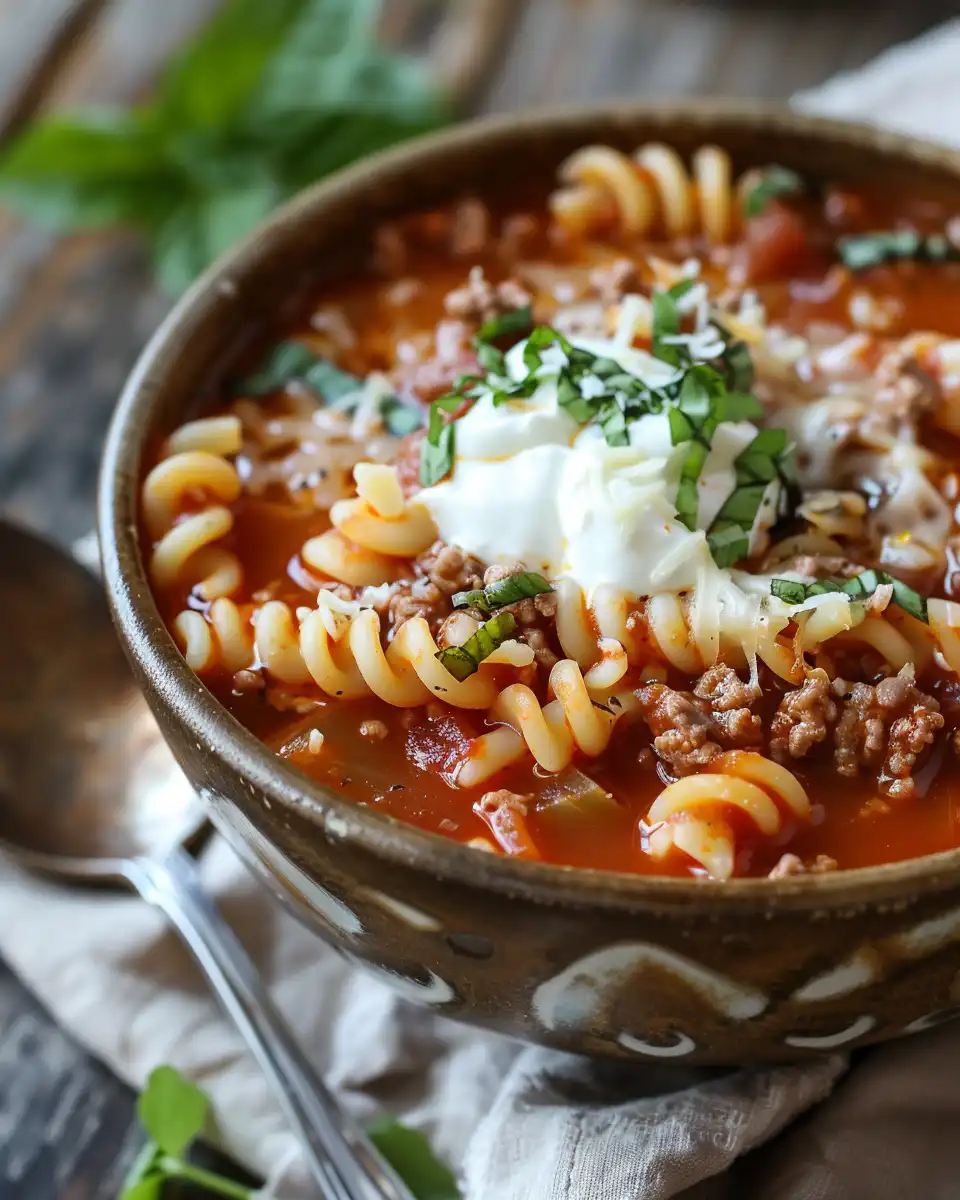 Easy Lasagna Soup