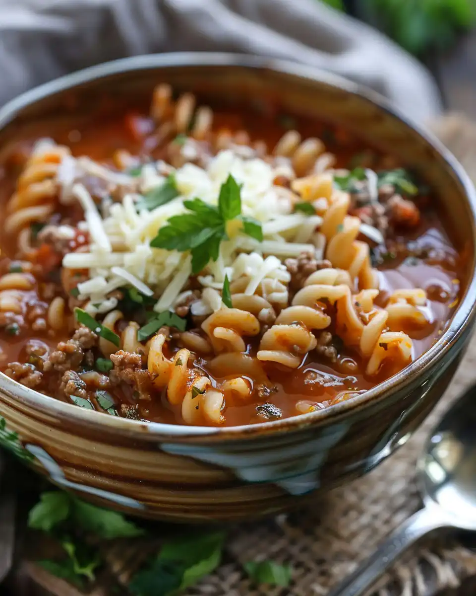 Easy Lasagna Soup