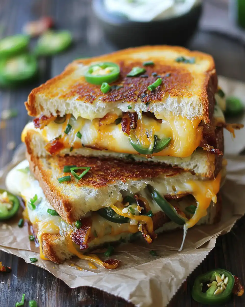 Jalapeno Popper Grilled Cheese Sandwich