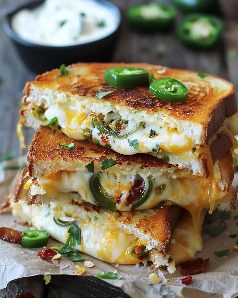 Jalapeno Popper Grilled Cheese Sandwich
