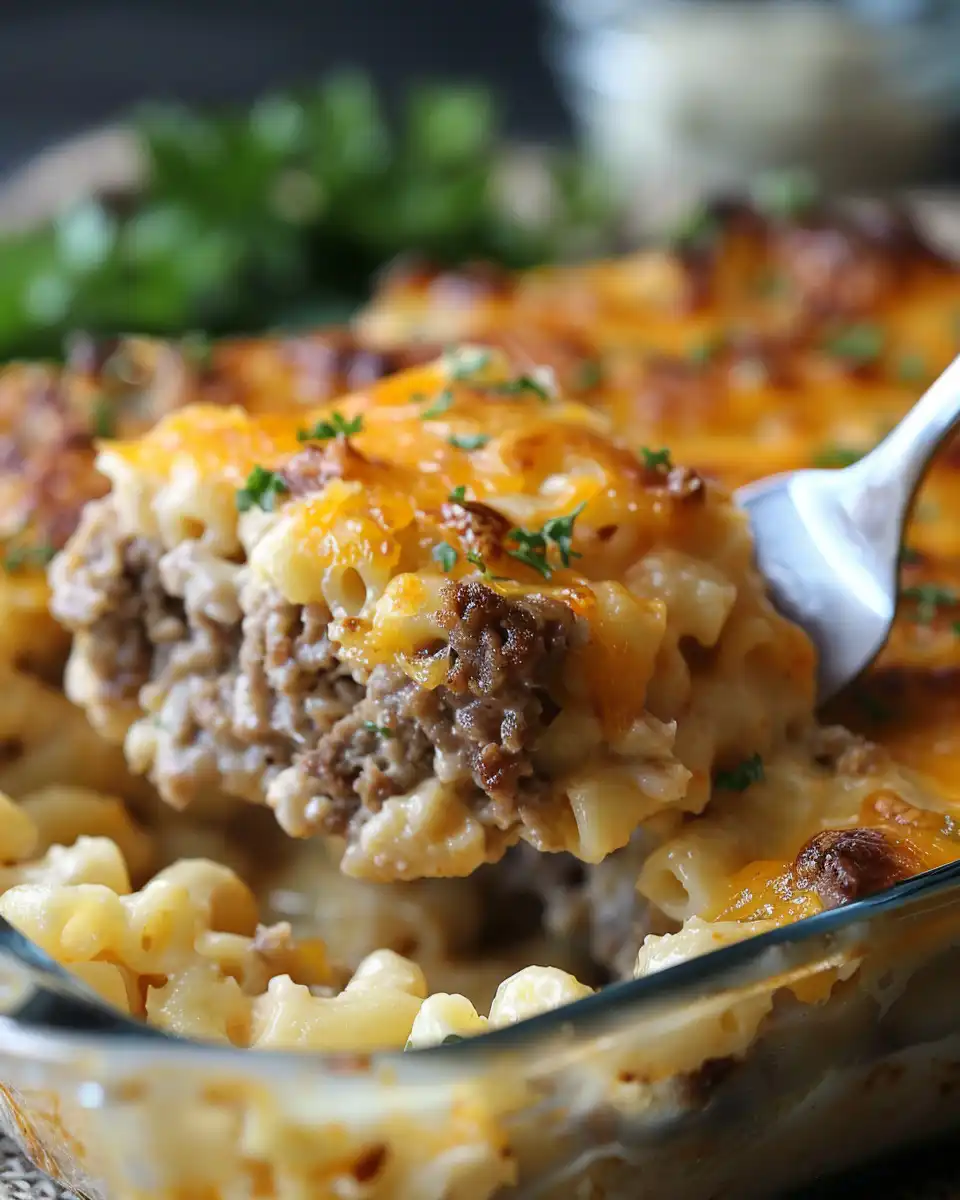 Mac and Cheese Meatloaf Casserole