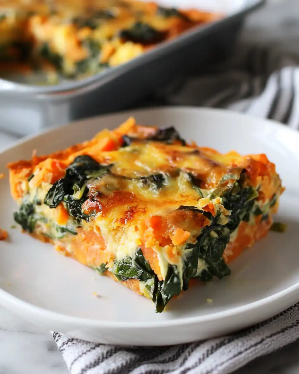 Veggie Breakfast Casserole sweet potato greens