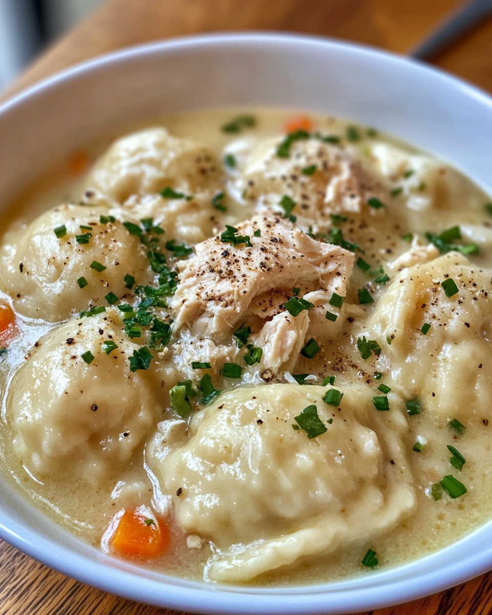 Pressure cooker chicken and dumplings stew steaming with float valve stable