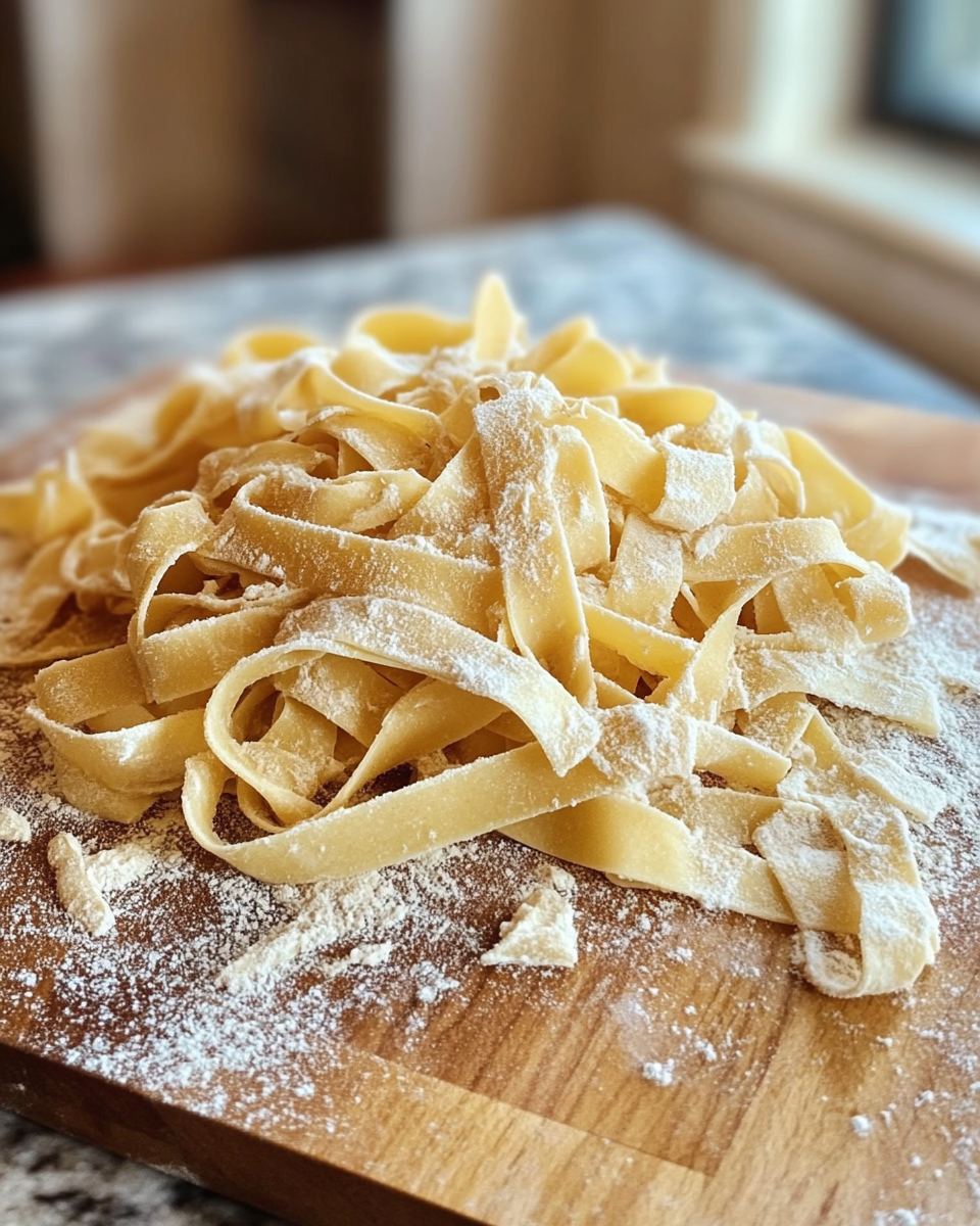 Ingredients for sourdough pasta and fall baked treats arranged on kitchen counter