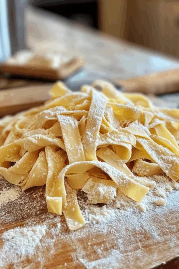 Best Sourdough Pasta {1-Hour or Overnight} taken with iphone 15 pro max --iw 2 --ar 4:5 --v 6.1 --raw