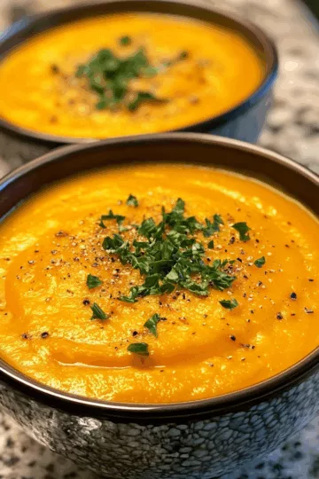 Butternut Squash Carrot Soup taken with iphone 15 pro max --iw 2 --ar 4:5 --v 6.1 --raw