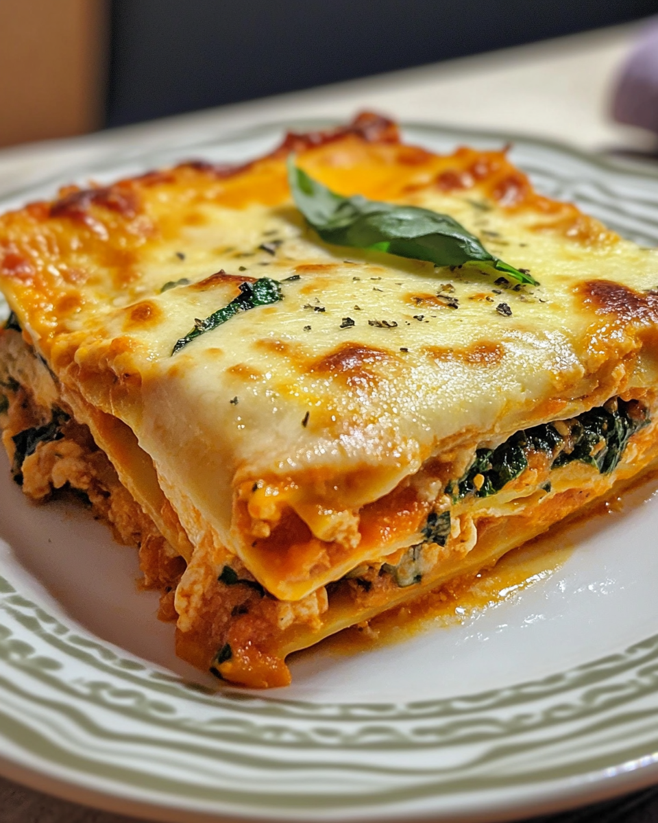 Close-up of pot lid rattling over bubbling butternut squash lasagna in pressure cooker
