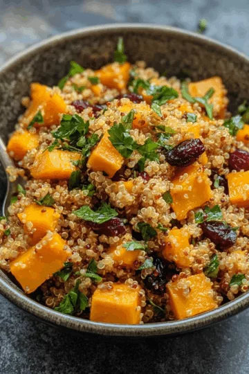Butternut Squash Quinoa Salad with Cranberries taken with iphone 15 pro max --iw 2 --ar 4:5 --v 6.1 --raw