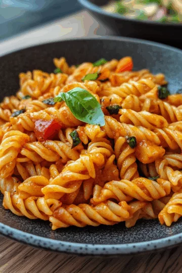 Cheesy Chilli Crisp Pasta taken with iphone 15 pro max --iw 2 --ar 4:5 --v 6.1 --raw