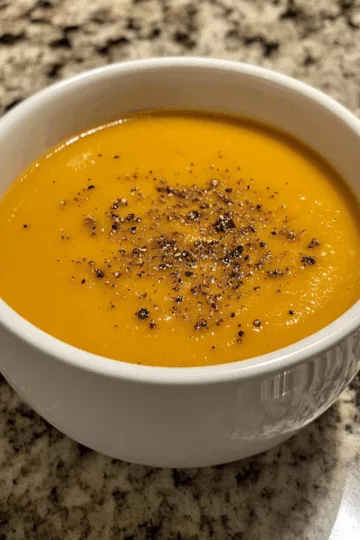 Chef John's Roasted Butternut Squash Soup taken with iphone 15 pro max --iw 2 --ar 4:5 --v 6.1 --raw