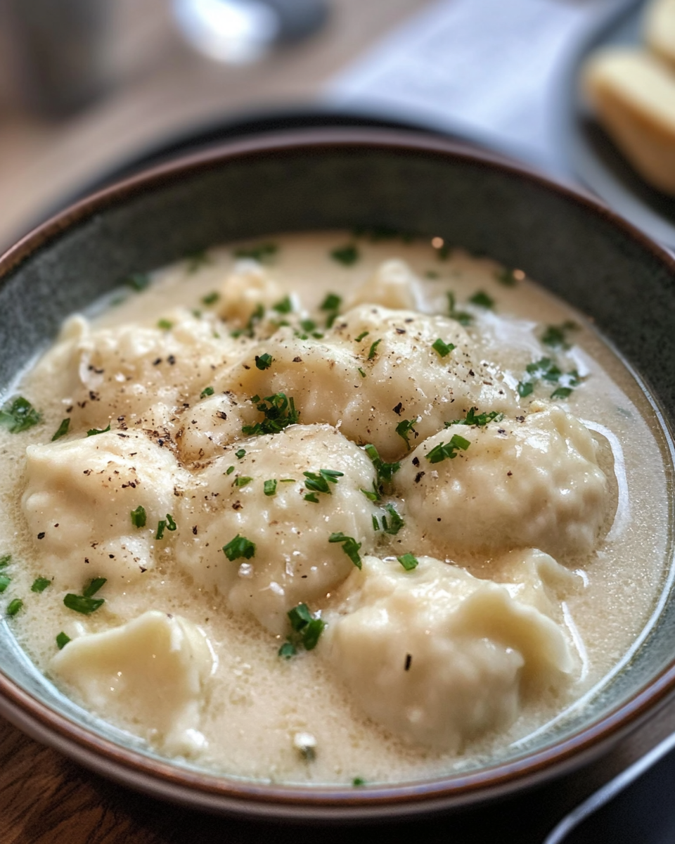 Ingredients prepared for chicken and dumplings recipe