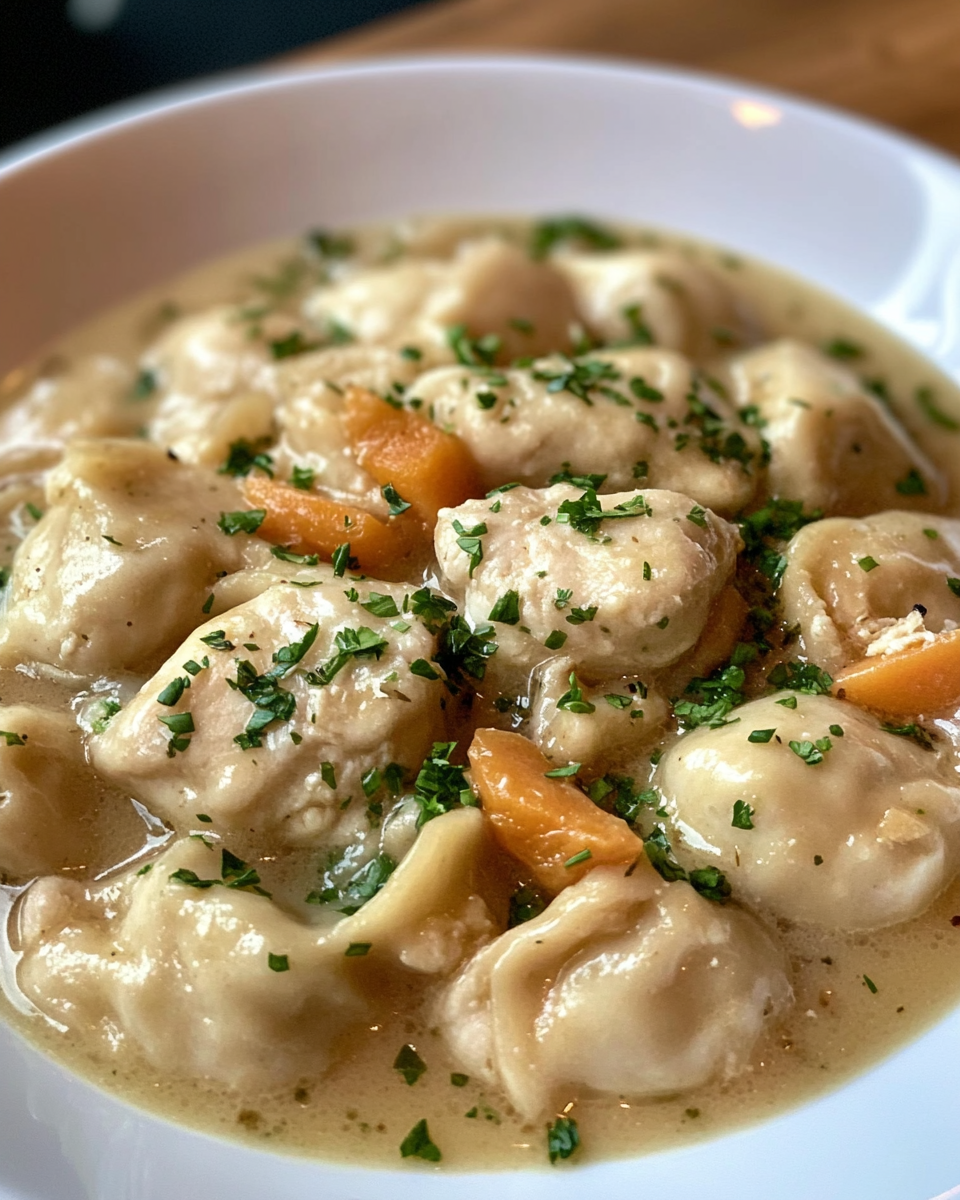pressure cooker chicken and dumplings cooking