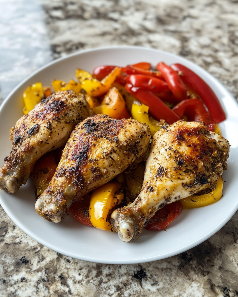 Pressure cooker chicken with sweet peppers and paprika simmering