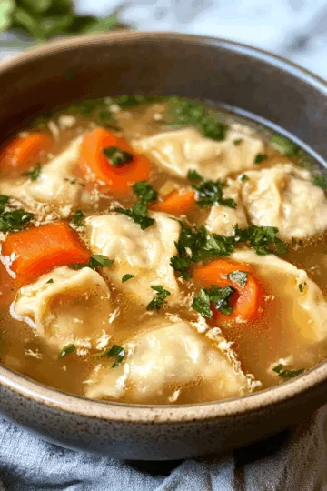 Chicken Dumpling Soup taken with iphone 15 pro max --iw 2 --ar 4:5 --v 6.1 --raw