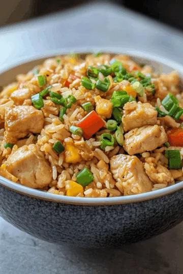 Chicken Fried Rice Recipe (Better Than Take-Out!) taken with iphone 15 pro max --iw 2 --ar 4:5 --v 6.1 --raw