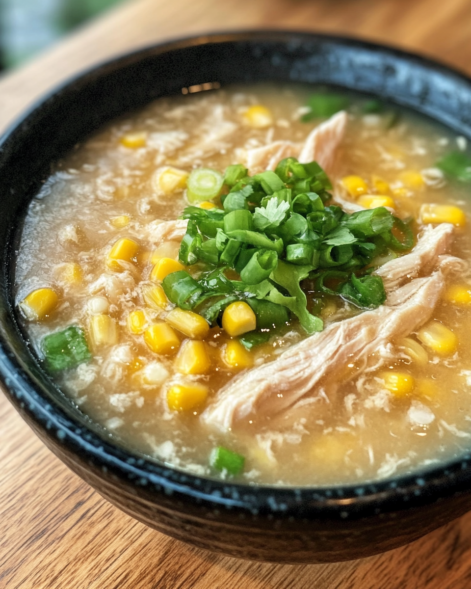 Ingredients laid out for a Chinese corn soup with chicken recipe