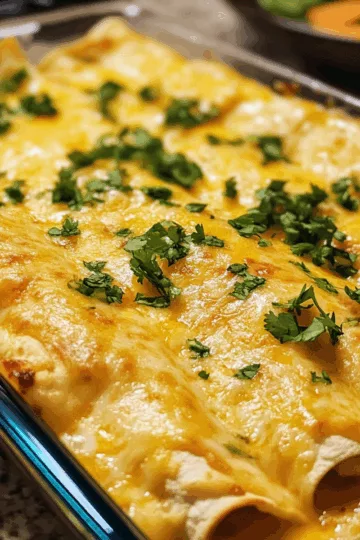Creamy White Chicken Enchiladas (Quick & Easy Dinner Recipe) taken with iphone 15 pro max --iw 2 --ar 4:5 --v 6.1 --raw