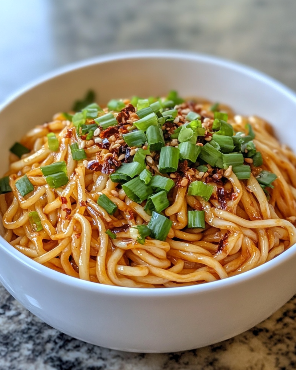 Steaming pressure cooker with Dan Dan noodles cooking inside
