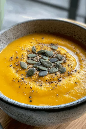 Curried Butternut Squash Soup taken with iphone 15 pro max --iw 2 --ar 4:5 --v 6.1 --raw
