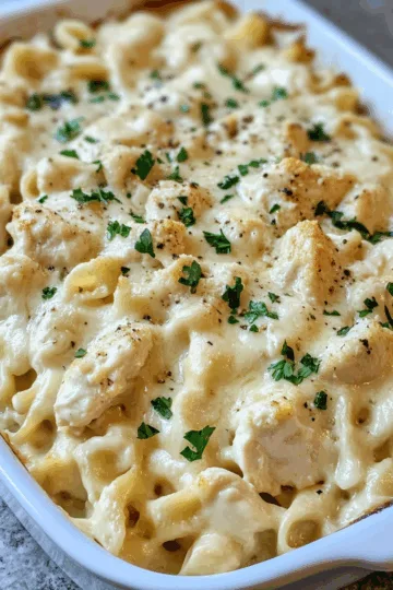 Dump and Bake Chicken Alfredo taken with iphone 15 pro max --iw 2 --ar 4:5 --v 6.1 --raw