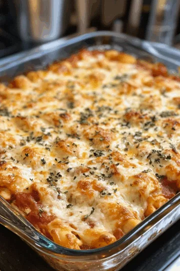 Dump and Bake Chicken Parmesan Casserole taken with iphone 15 pro max --iw 2 --ar 4:5 --v 6.1 --raw
