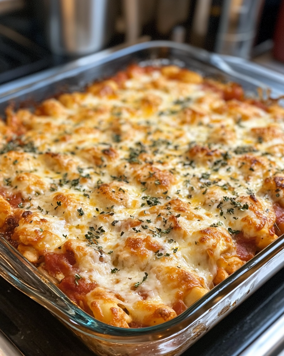 Pressure cooker steaming as chicken parmesan casserole cooks