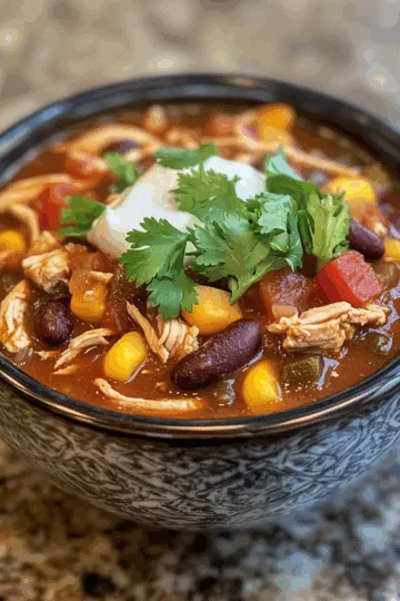 Easy Chicken Chili taken with iphone 15 pro max --iw 2 --ar 4:5 --v 6.1 --raw