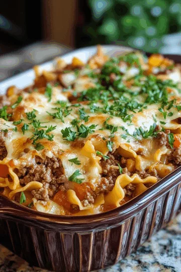 Easy Ground Beef Noodle Casserole taken with iphone 15 pro max --iw 2 --ar 4:5 --v 6.1 --raw