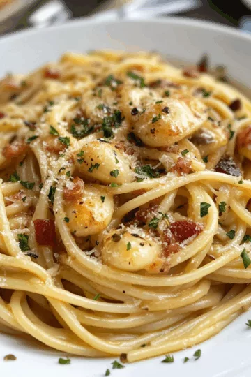 Garlic Sauce Pasta taken with iphone 15 pro max --iw 2 --ar 4:5 --v 6.1 --raw