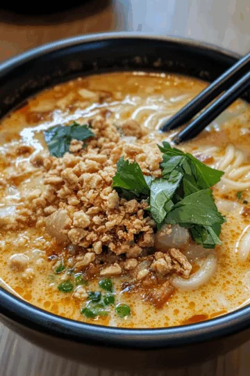 Golden Coconut Noodle Soup taken with iphone 15 pro max --iw 2 --ar 4:5 --v 6.1 --raw